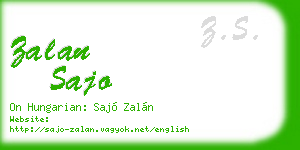 zalan sajo business card