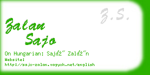 zalan sajo business card